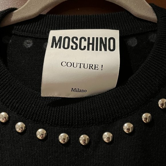 Black Moschino Sweater with Studs - Picture 3 of 7